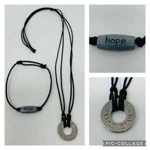 My Intent PERSEVERANCE Hand-stamped Necklace and hope Engraved Bracelet